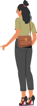 Young Woman Standing  Illustration