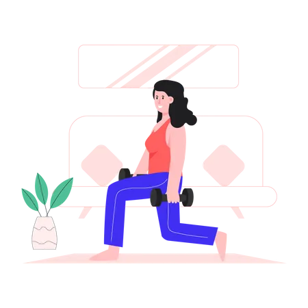 Young Woman stretching  イラスト