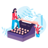 typewriter carriage typing illustration free download