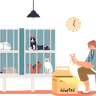 illustration for kitten in box