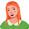 illustration red hair