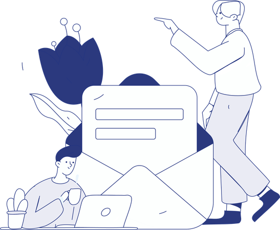 Young woman working on laptop for web designing at home  Illustration