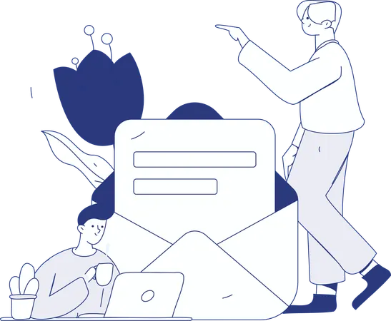 Young woman working on laptop for web designing at home  Illustration