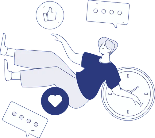 Young woman working on laptop for web designing at home  Illustration