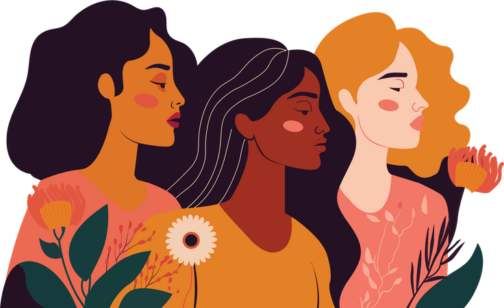Young Women  Illustration
