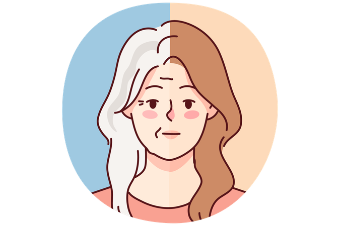 Younger and older woman  Illustration