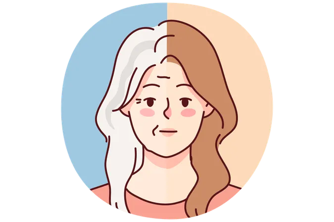 Younger and older woman  Illustration