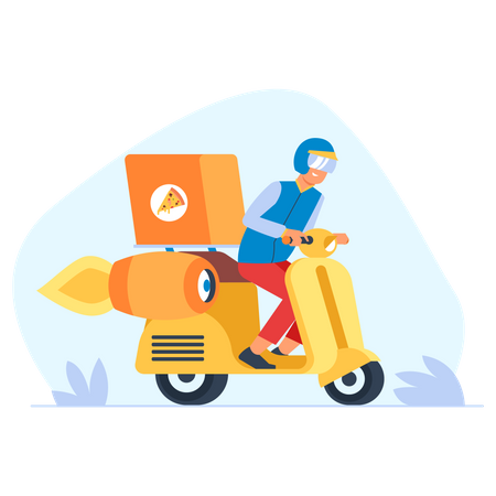 Your food will be delivered by our best drivers  Illustration