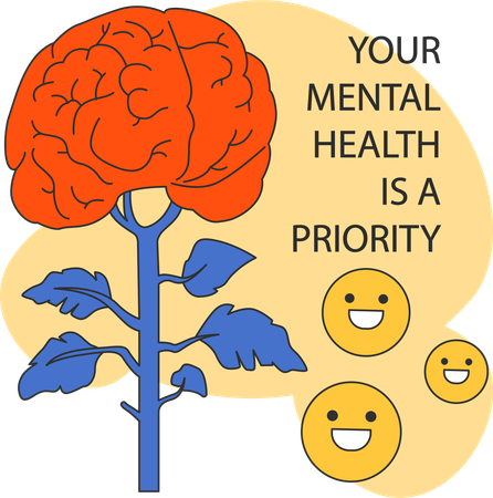 Your mental health is priority  Illustration