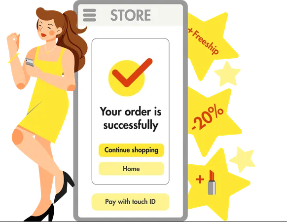 Your order is successfully placed  Illustration