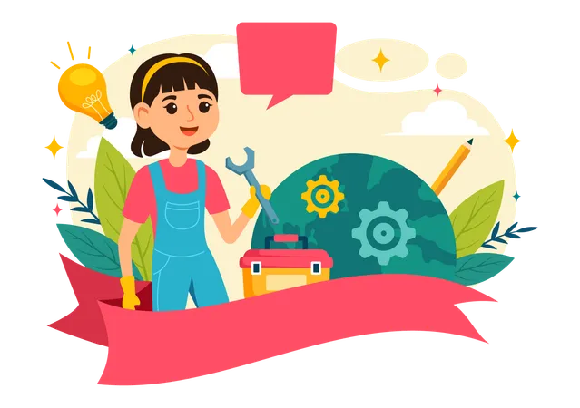 World Youth Skills Day Vector Illustration Of People With Skills For Various Employment And Entrepreneurship In Flat Kids Cartoon Background Design 일러스트레이션