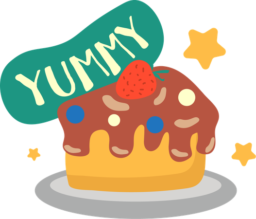 Yummy cake  Illustration