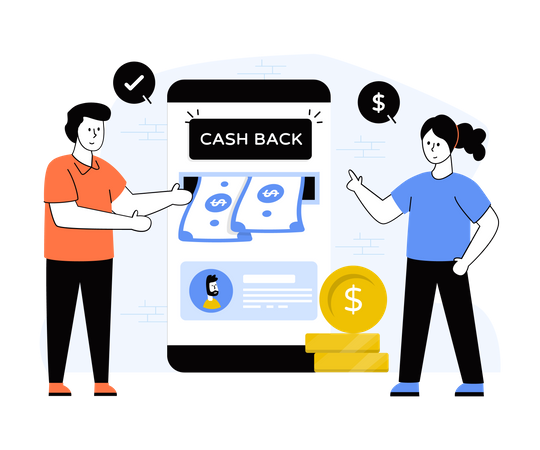 Zahlung Cashback  Illustration