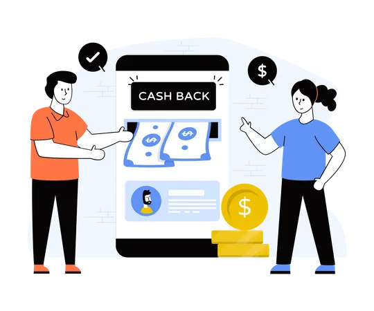 Zahlung Cashback  Illustration