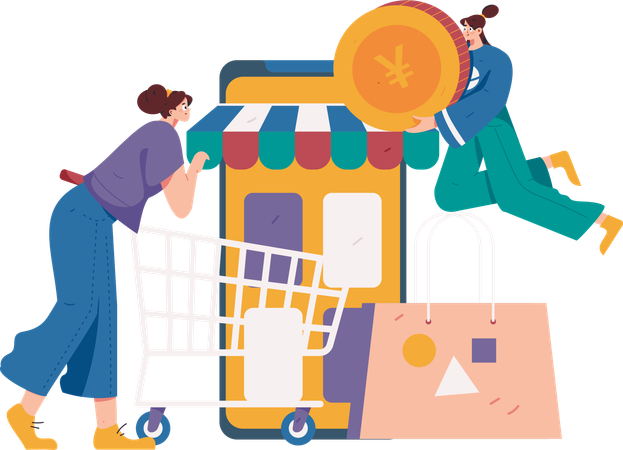 Zahlung per Bargeld  Illustration