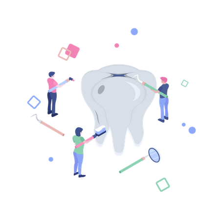 Zahnpflege  Illustration