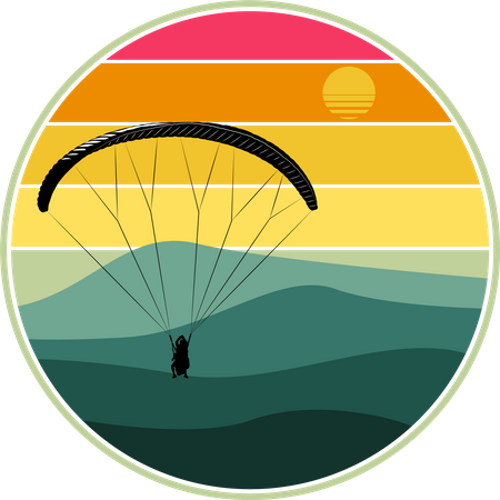 Zeit für Fallschirmsprünge  Illustration