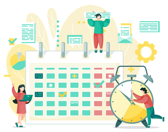 Zeitmanagementplan  Illustration