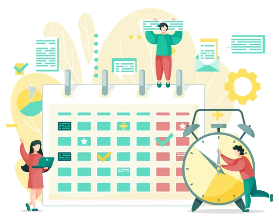 Zeitmanagementplan  Illustration