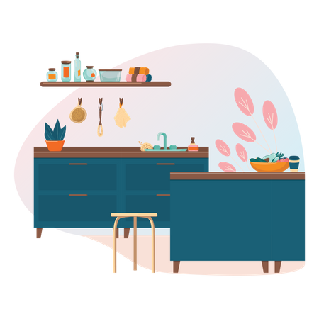 Zero waste kitchen  Illustration