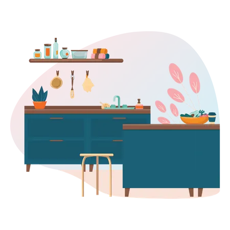 Zero waste kitchen  Illustration