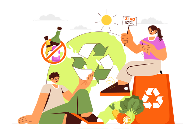 Zero Waste Lifestyle  Illustration