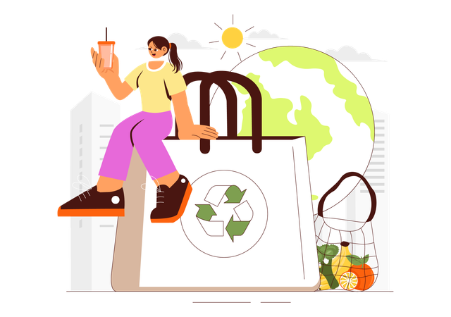 Zero Waste Lifestyle  Illustration