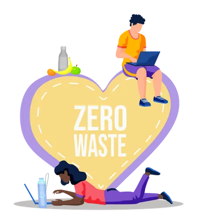 Zero waste production without harm to the environment  Illustration