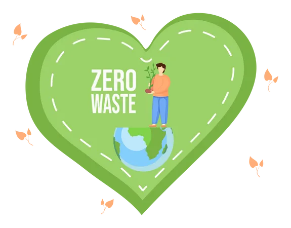 Zero waste to save the planet Illustration