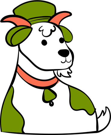 Ziege mit Mütze  Illustration