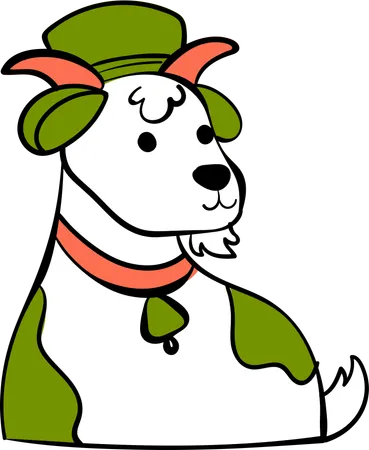 Ziege mit Mütze  Illustration