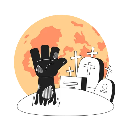 Zombie cemetry  Illustration