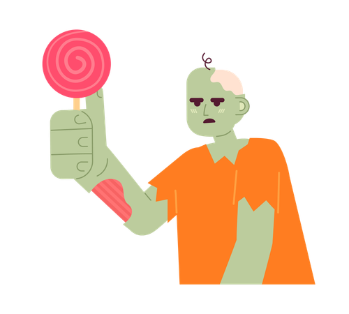 Zombie with lollipop  Illustration