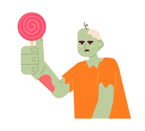 Zombie with lollipop  Illustration