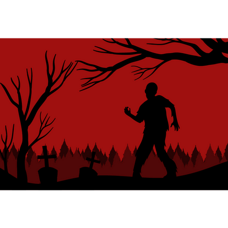 Zombies coming on Halloween  Illustration