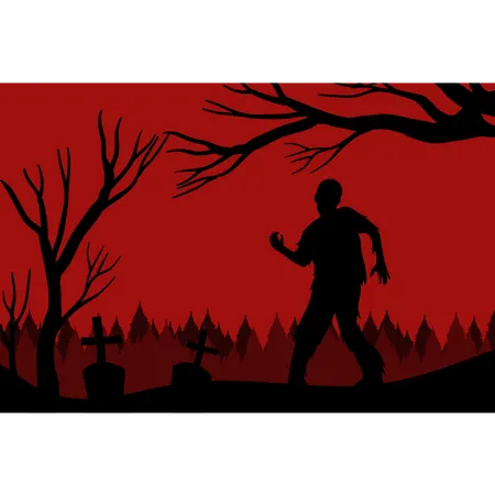 Zombies coming on Halloween  Illustration