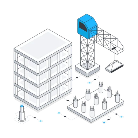 Zone de construction  Illustration