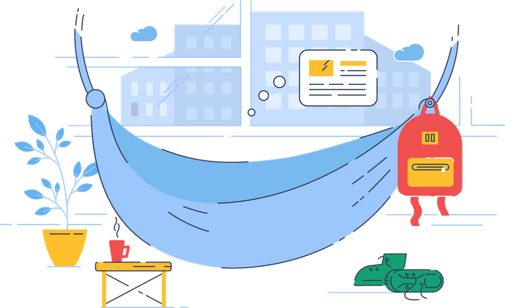 Zone lounge de freelance  Illustration