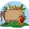 illustrations for zoo animal