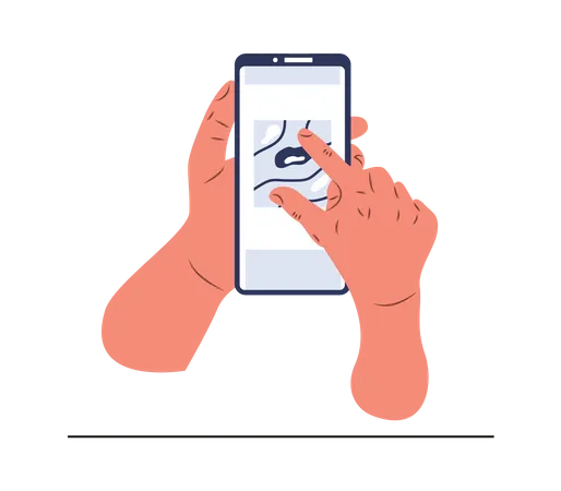 Zoom In on mobile screen Illustration