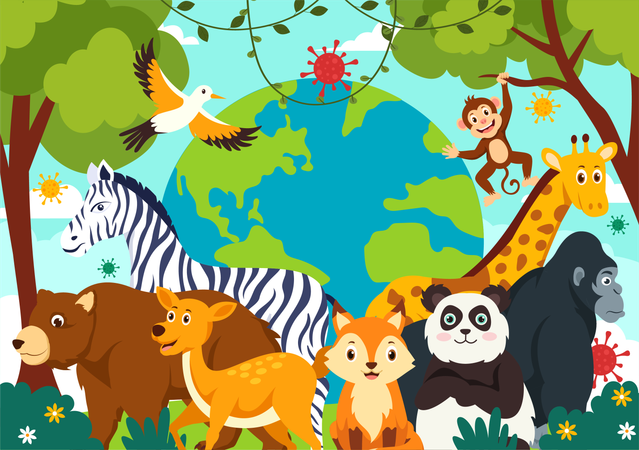 Zoonotic diseases awareness  Illustration