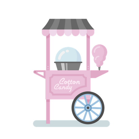 Zuckerwattemaschine  Illustration