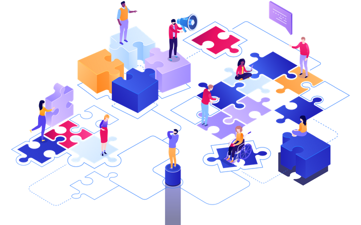 Zusammenarbeit  Illustration