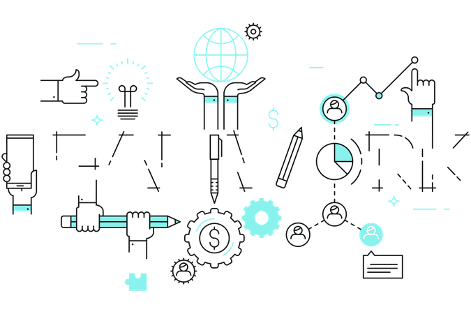 Zusammenarbeit  Illustration