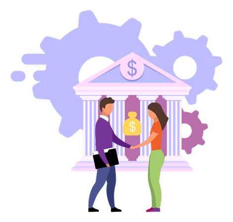 Zuverlässiger Bankservice  Illustration