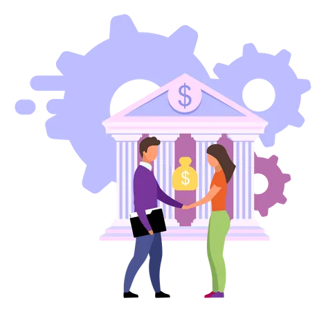 Zuverlässiger Bankservice  Illustration