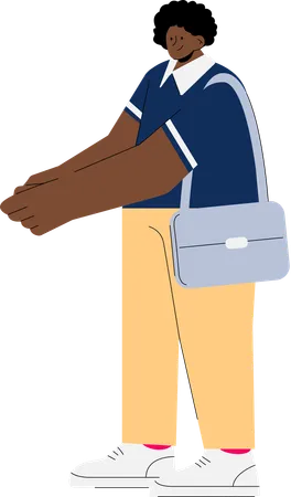 Student with Bag